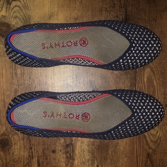 Rothy’s The Flat in Maritime Navy Honeycomb - Picture 6 of 7